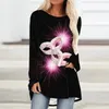 Dameshoodies Mardi Sweatshirt voor dames Carnaval Tuniek met lange mouwen Mode Ronde hals Trui Losse V Workout Zomer T-shirts