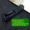 Cinturino nero più corto da 20 mm in gomma siliconica per cinturino da ruolo GMT OYSTERFLEX Bracciale tool286E