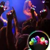 Decoração de festa 50pcs LED Light Up Anel Bumpy Anéis Piscando Jelly Light-Up Brinquedo Recompensas de Aniversário Ovos Filler Glow Supplies