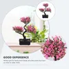 Dekorativa blommor Bonsai Tree Artificial Potted Plant Office House Plants Outdoor Planter Pots Plastic Desktop Adsmenments