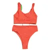 Survêtements pour femmes Designer Brand New Maillot de bain Couleur unie Lettre Imprimer Split Mode Sexy AZVF