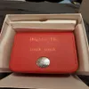 Caixa original de papel interno com caixas de couro vermelho, relógios masculinos e femininos para presente box202e