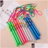 Autres fournitures de fête d'événement 100pcs sept couleurs LED Light Up Baguettes Glow Sticks Clignotant Concerts Rave Party Anniversaire Faveurs Grand Tra Dhxy4