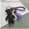 Keychains Lanyards CX-shirling Söt bling full CZ Rhinestones Animalchain Car Key Chain Ring Pendant For Bag Charm Gifts196s Q240201