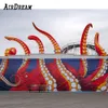 5 mH (16,5 piedi) all'ingrosso incredibili gambe di polpo gonfiabili colorate personalizzate di grandi dimensioni Artiglio tentacoli di pesce diavolo Blow Up gamba tentacolare per la costruzione della decorazione del tetto