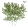 Dekorativa blommor 10st Pine Needs Artificial Evergreen Leaves Xmas Tree Ornament Decor Wedding Party Holiday Home/El/Garden Home Gate