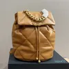 Klassischer Damen-Designer-Rucksack aus Leder, Seriennummer, modische Mini-Damen-Schultertasche, dicke Kette, Damen-Umhängetasche