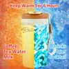 Thermoses Coffes Coffee Thermos Smart Thermos LED درجة حرارة العرض الفولاذ المقاوم للصدأ معزول كوب القهوة الساخنة والباردة للمكتب