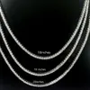 Passe diamante testador cúbico moissanite colar 925 prata diamante corrente gelo corte tênis colar para mulher ou homem