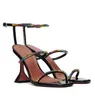 Moda Summer Amina Muaddi Gilda Sandals Buty Kobiety muły krystalicznie wyciągnięte skórzane muły martini sukienka imprezy Perfect Walking Eu43