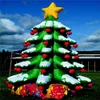 8mH (26ft) With blower wholesale LED lighting giant inflatable christmas tree happy new year decorations with gift boxes And snow on the leaves