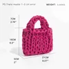 Shoulder Bags Casual andmade Coarse Coon Crocet Tote Bag Luxury Knied Winter Lady andbags Small Cute Rope Woven Clu PursesH2421