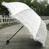 Parapluies Rose Blanc Noir Dentelle Parapluie Pluie Femmes Vintage Parasol Soleil UV Parasol Portable Voyage Femme Princesse Mariage Paraguas