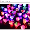 Party Decoration 50pcs Christmas Decorations Creative Cute Glowing Ring Brooch Santa Snowman Rings For Kids Gifts Navidad 2024 Supplies