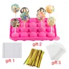 Backformen Cake Pop Silikonform Set Cakepop Runde Lollipop Lolly Hard Candy Toffee Schokoladenkugel Maker Küchenzubehör Werkzeuge