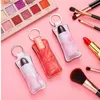 Keychains Lanyards 1PC Lipstick Cover Keychains Chapstick Holder Key Chain Lip Balm Lipsticks Keyrings Bag Accessories Jewelry Gift New Fashion Q240201