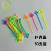 Party Decoration 100st Cocktail Picks Fruit Fork Flamingo Heart Music Note Sword Shape Appetizer Kids Adult Hawaii Beach Food Pick Decor