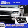 Front Lamp DRL DAYTIME Running Light Streamer Turn Signal Indicator för Toyota Land Cruiser LC200 LED-bilens strålkastarenhet 07-15