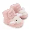 Stivali 3D Cartoon Bear Baby Snow Winter Peluche Stivaletti caldi Born Infant Girls Boys Scarpe da passeggio per bambini con fondo morbido antiscivolo