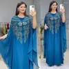 Ethnische Kleidung Abayas für Frauen Dubai Luxus 2024 Chiffon Boubou Muslim Mode Kleid Kaftan Marocain Hochzeit Party Anlässe Djellaba