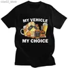 T-shirts voor heren My Vehicle My Choice Print Grappig T-shirt Dronken rijden Mode T-shirts met korte mouwen 100% katoen Heren Dames Oversized Street chic Q240201