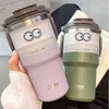 Thermoses TYESO Double-Layer Coffee Cup Stainless Steel Thermos Bottle Tumbler Cold And Hot Thermos Mug Car Insulated Cup Vacuum Flasks