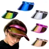 Casquettes de balle Film de revêtement pour adultes Chapeau haut-de-forme Visière légère PVC pour le camping d'été Drop