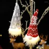 Décorations de noël poupée sans visage, pendentif lumineux, arbre suspendu, décoration en tissu, décor elfe de noël pour la maison