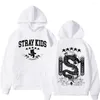 Sweat-shirt à capuche pour hommes et femmes, pull ample, tendance, avec bande Stray Kids, 5 étoiles, Kpop coréen, Album de musique imprimé, 2024