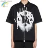 Мужские футболки Хип-хоп Струйные граффити 1017 ALYX 9SM Функциональные рубашки на молнии Мужчины Женщины 1 1 Рубашка ALYX большого размера из плотной ткани с бирками Q240201