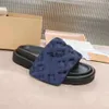 Marca Hombre Zapatillas Piscina Almohada Plana Confort Mule louisely Zapatillas viutonly vittonly Scuff Flat Mules Sunset Correa delantera acolchada Moda Estilo fácil de usar