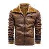 Зимняя мужская дизайнерская плюшевая кожаная одежда с искусственным мехом, свободное большое замшевое пальто YKA3