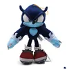 Animais de pelúcia de pelúcia dos desenhos animados Sonic P Brinquedo Amarelo Azul Werehog Pies Boneca Soft Hedgehog Peluche Presente para crianças Menina Meninos Premium Drop Del Otvkd