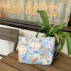 Sacos cosméticos saco de armazenamento feminino embreagem maquiagem bolsa telefone cuidados com a pele organizador de higiene pessoal ins moda doce tulipa floral