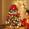 Juldekorationer Desktop Tree LED -ljus 50/60 cm Mini Table Gift Xmas Artificial Navidad Ornament Home Decoration