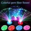 Night Lights Flashing Light Gem Base Fiber Optic Lamp Led Seven Color Glowing All Sky Star Toy Festival Decorative Lamps Random