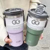 Thermoskannen TYESO Doppelschichtige Kaffeetasse Edelstahl-Thermosflasche Becher Kalte und heiße Thermoskanne Auto-Isolierbecher Isolierflaschen