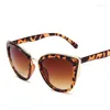 Солнцезащитные очки 2024 «кошачий глаз», женские роскошные винтажные очки с градиентом, ретро солнцезащитные женские очки UV400, пластиковая оправа