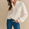 Tricots pour femmes VII 2024 marque SE tricot début du printemps femme vêtements lanterne manches Mohair couleur unie Cardigan pull offres