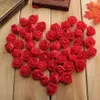 500 pcs petit 3-3 5 cm PE mousse rose fleur tête de mariage boîte de bonbons voiture chapeau tissu décoration accessoires fleurs bricolage mur boule head336M