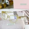 Luxury Designer Women Sunglasses High Quality HD Transparent Lens Glasses Leisure Goggles Womens Radiation Protection Glasses With Box