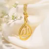 Colliers ALLAH |Collier en forme de larme arabe pour femmes, bijoux personnalisés avec nom arabe, pendentif en acier inoxydable, dieu musulman Allah, cadeaux