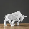 Résine Wall Street Bull Statue Bison Sculpture Décoration Abstraite Animal Figurine Chambre Bureau Maison Étude Décor Ornements Cadeau 240123