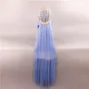 Akame ga kill esdeath cosplay 가발 100cm 파란색 긴 스트레이트 헤어 2704