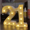 Party Decoration Adult Birthday 18/20/30/40/50/60 Number LED Lights Anniversary Night Light Lamp Event Supplies