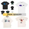 Designer luxe Palmangel chemise Palms anges hommes femmes cocotier couple t-shirt à manches courtes motif jet d'encre graffiti lettre impression t-shirt décontracté a3