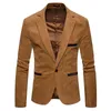 Moda masculina veludo lazer fino terno jaqueta de alta qualidade casual homem blazers jaqueta casaco masculino único botão x02 240127
