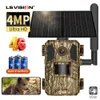 LS VISION Caméra de Chasse Solaire 14MP 4G Carte SIM IP66 Étanche 20M PIR Détection de Mouvement Caméra Faune IR Vision Nocturne 240126