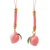 Charms rosa persika metall klocka lycka till jingle charm hänge för väska smycken tillbehör hantverk fynd