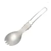 أدوات المائدة مجموعات التيتانيوم متعددة الوظائف قابلة للطي SPORK Home Camping Spoon Lightweight Outdoor Dinn